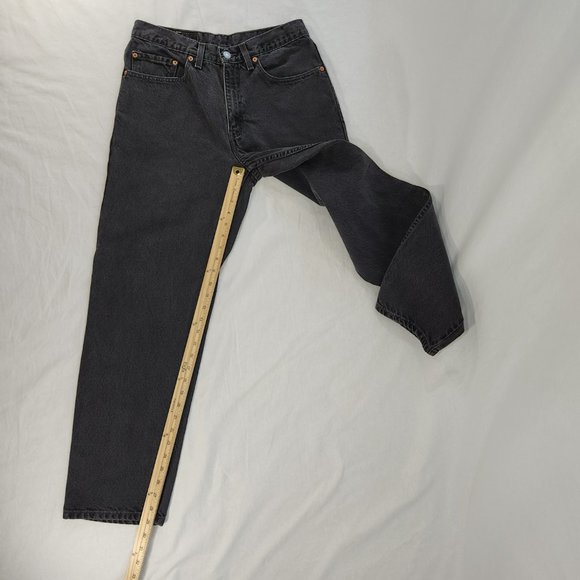 LEVI'S 550 VINTAGE Black Relaxed Fit Straight Leg High Rise W 32 L 30 100% Cot. - Picture 15 of 16